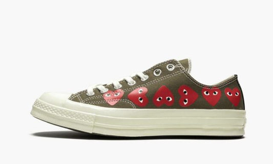 NEW CDG CONVERSE X COMME DES GARCONS PLAY Multi Hearts 162976C Fir Green